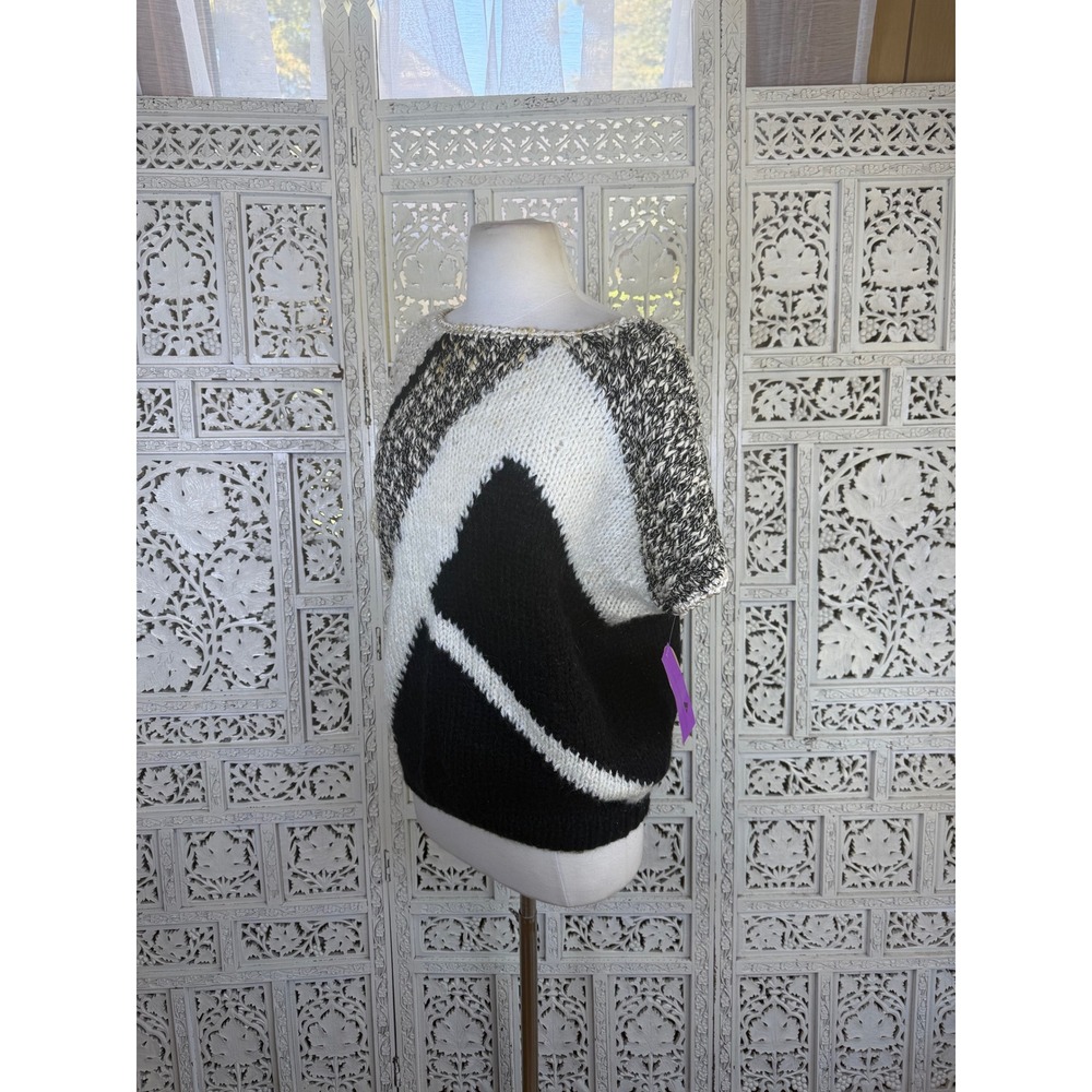 NWT Vtg Liz Claiborne Colorblock Boatneck Sweater Womens Large Boho Retro - Picture 6 of 8
